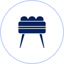 Icon of a standing crib with legs.
